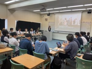 地球市民Ⅱ「バレーボールからみる高校スポーツの未来」でゲストスピーカーをお招きしました。